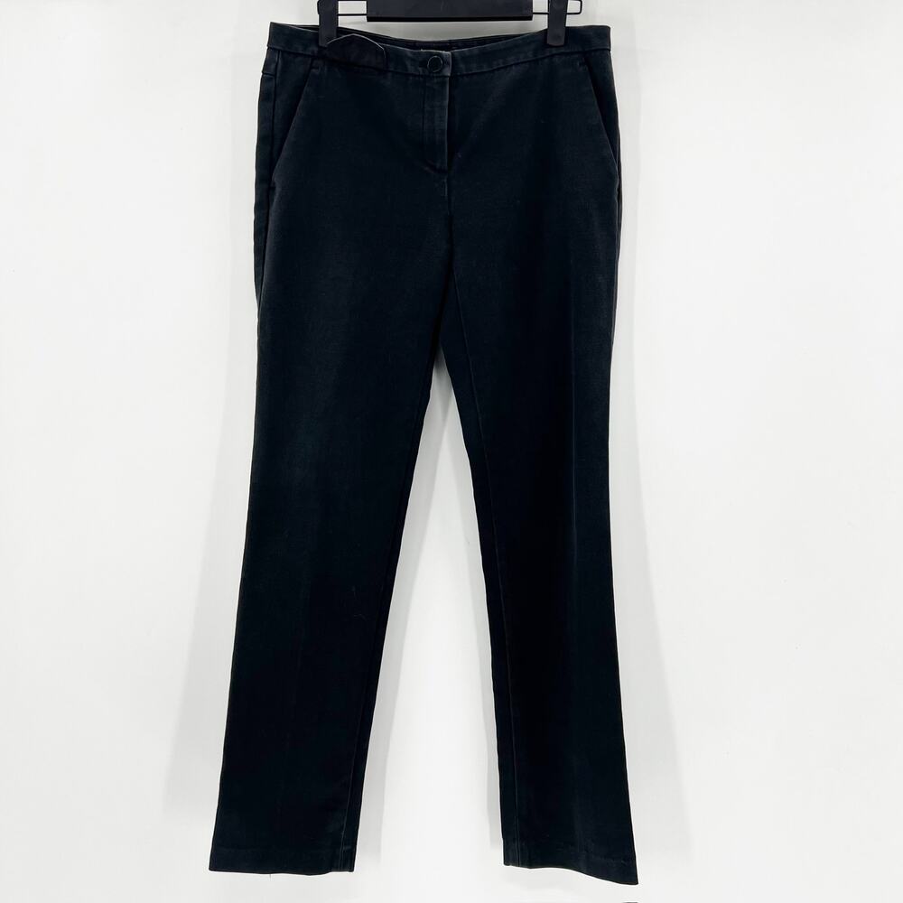 Theory Women's Black Mid Rise Stretch Slim Straight‎ Trousers Denim Jeans Size 6